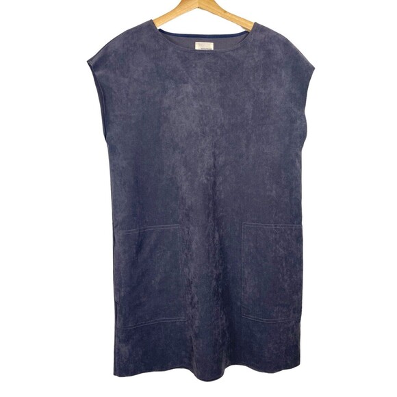 Aritzia Wilfred Free Nori Vegan Faux Suede Tunic‎ Dress Sz Small Gray Minimalist - Picture 1 of 5